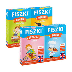 Zestaw fiszek - angielski - 4 gry językowe dla dzieci