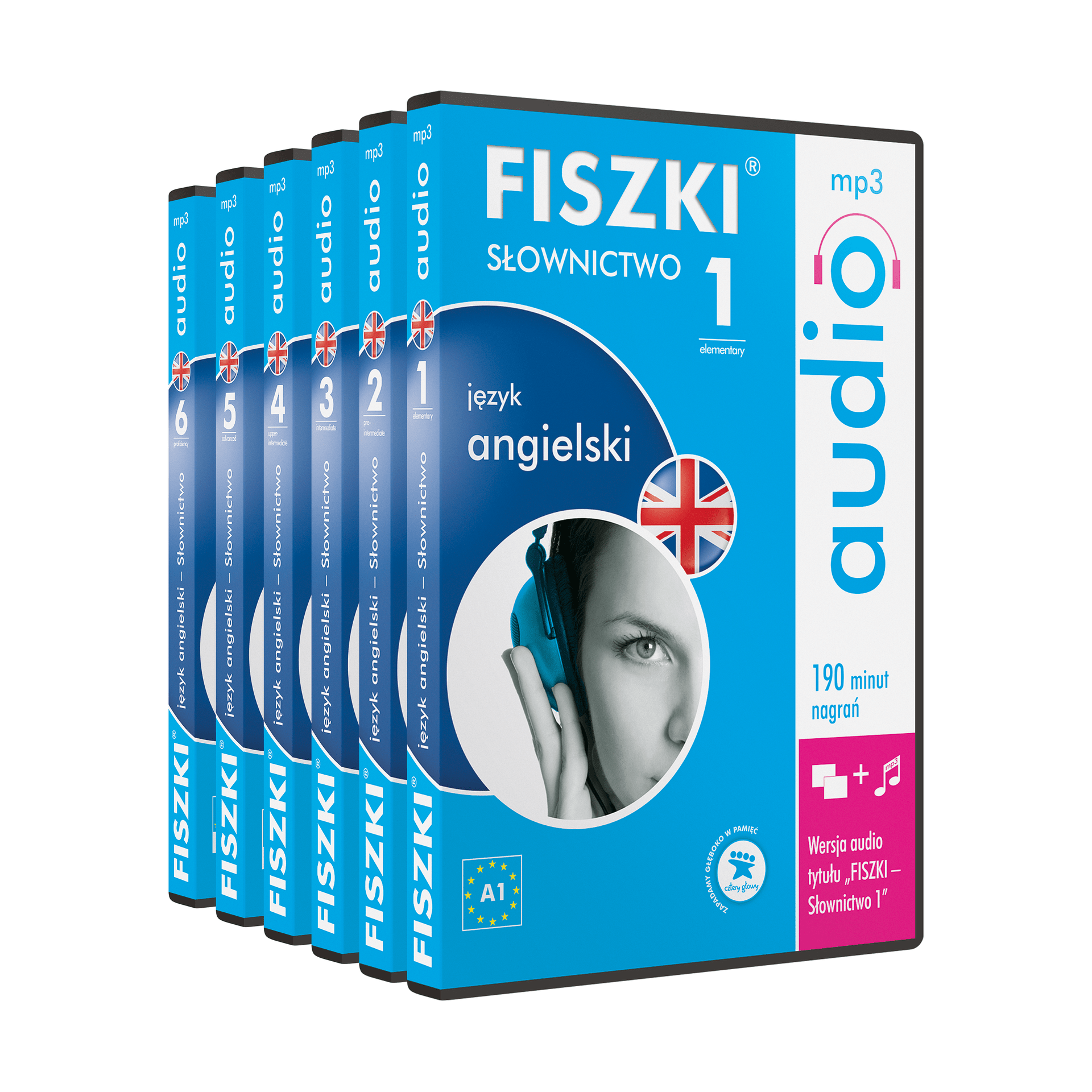 Kurs audio (zestaw 6 płyt CD mp3) - język angielski - Angielski XXL (poziom A1-C2)