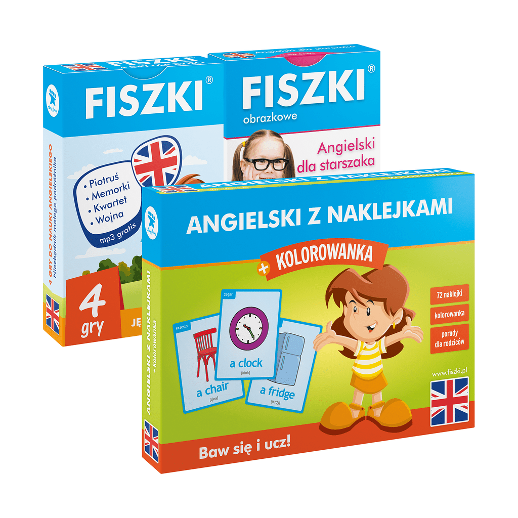 Zestaw fiszek - Angielski dla dzieci - skuteczna i szybka metoda nauki języka angielskiego dla dzieci