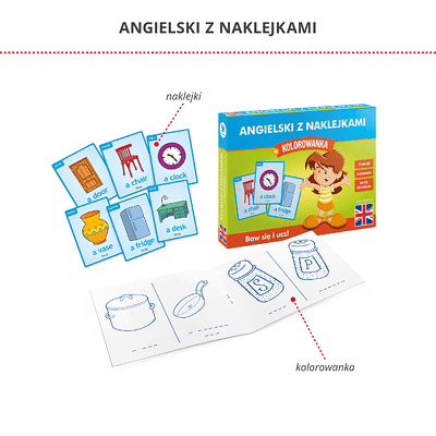 Angielski z naklejkami - zestaw do skutecznej nauki języka angielskiego dla dzieci