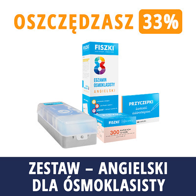 Zestaw fiszek - ANGIELSKI DLA ÓSMOKLASISTY - oszczędzasz 77 zł!
