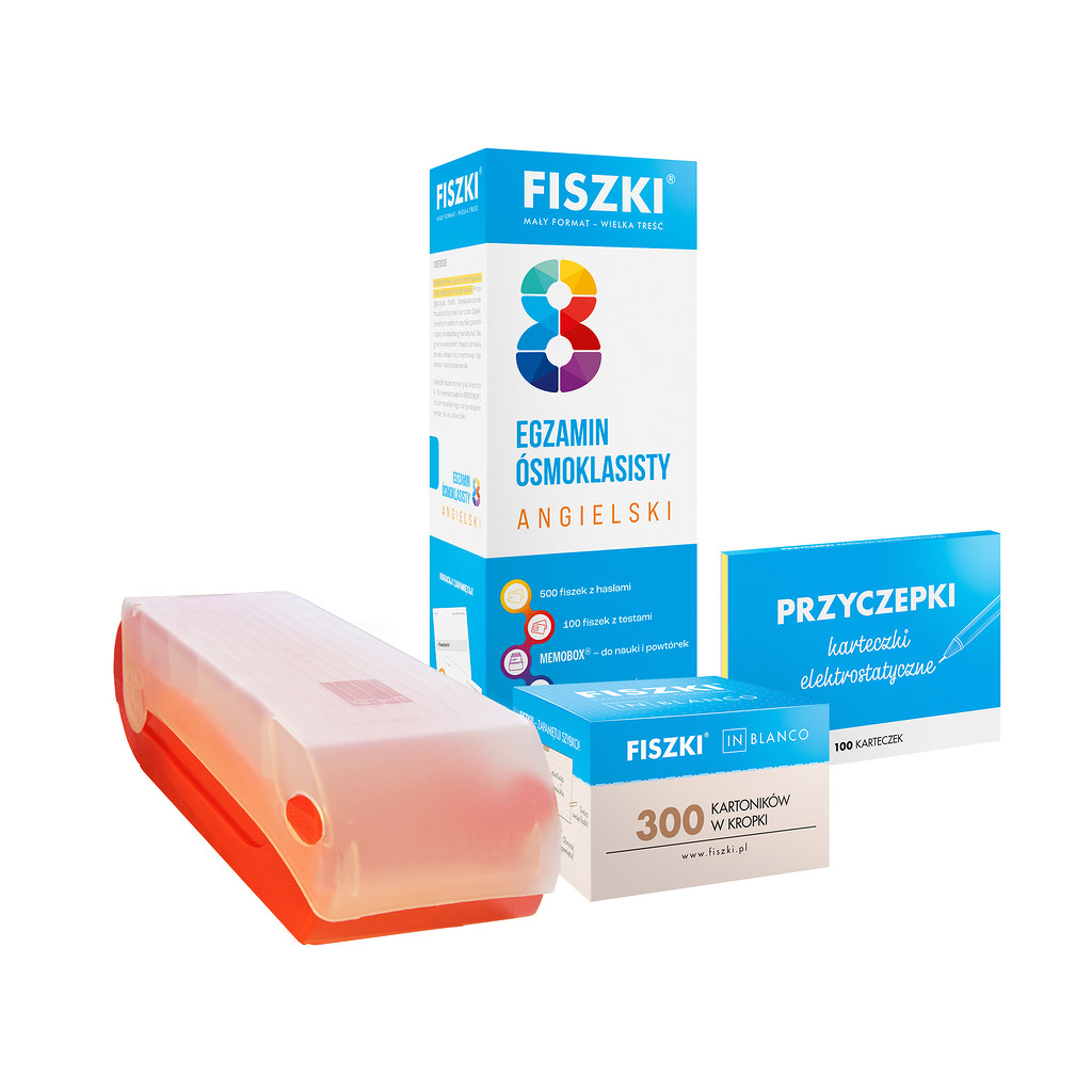 Zestaw fiszek - Angielski dla ósmoklasistów - skuteczna i szybka metoda nauki języka angielskiego