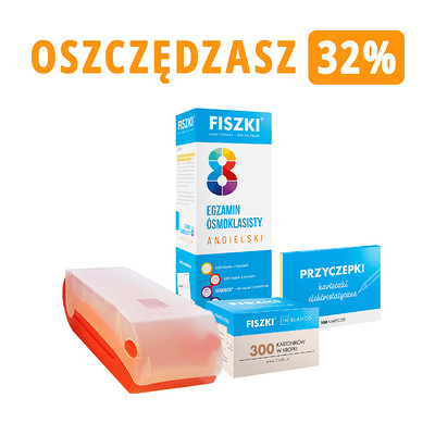 Zestaw fiszek - ANGIELSKI DLA ÓSMOKLASISTY - oszczędzasz 77 zł!
