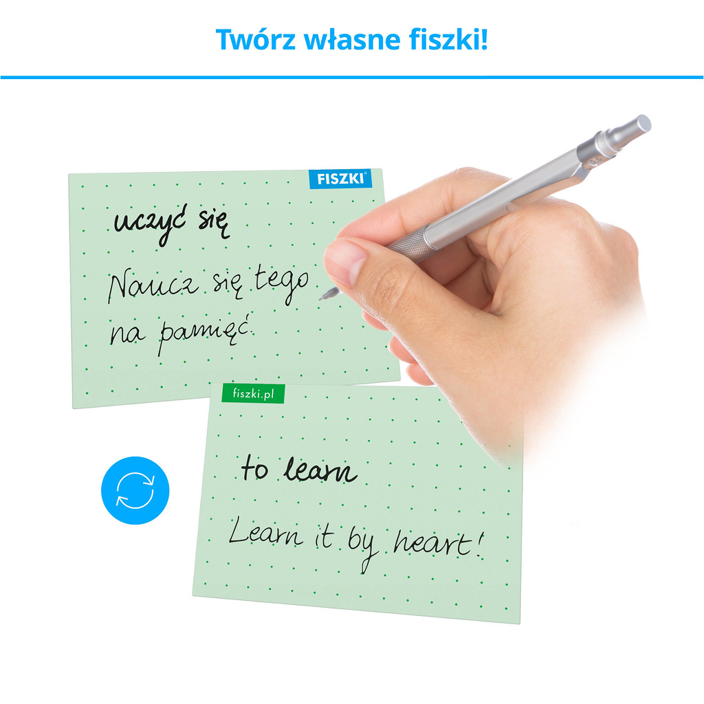 Fiszki in blanco - przykładowa samodzielnie wykonana fiszka