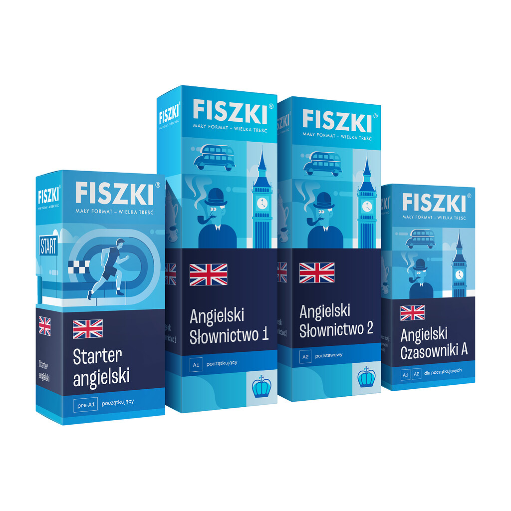 Zestaw fiszek - Angielski dla początkujących - skuteczna i szybka metoda nauki języka angielskiego
