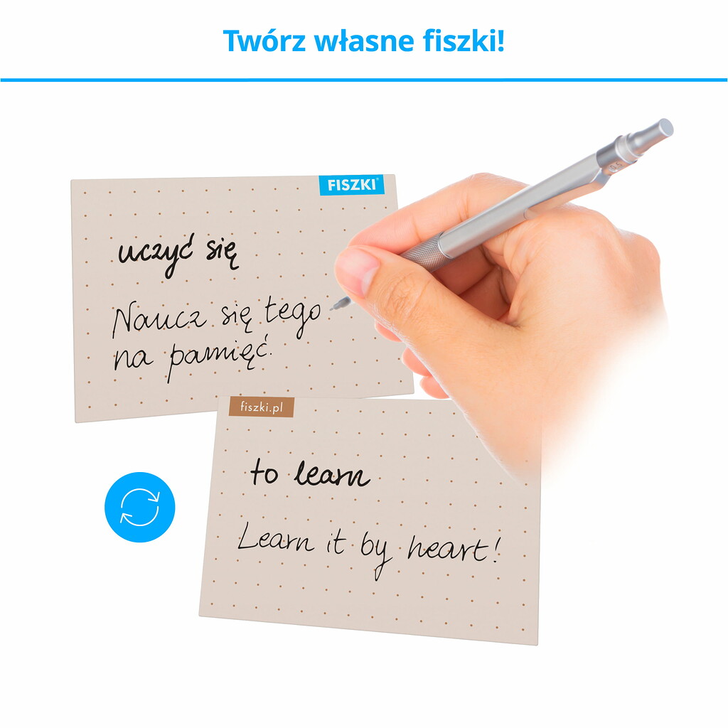 Fiszki in blanco - przykładowa samodzielnie wykonana fiszka