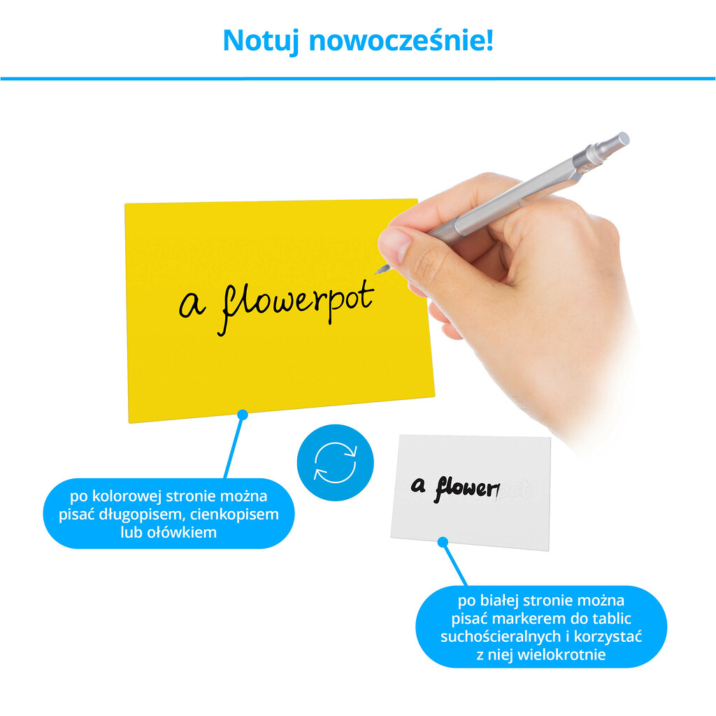 Przyczepki - przykładowa samodzielnie zapisana karteczka
