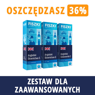 Zestaw fiszek - ANGIELSKI DLA ZAAWANSOWANYCH - oszczędzasz 133 zł!