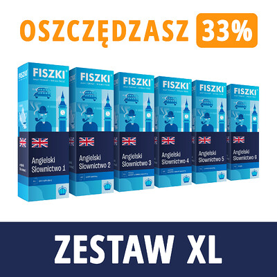 Zestaw fiszek - ANGIELSKI XL - oszczędzasz 244 zł!