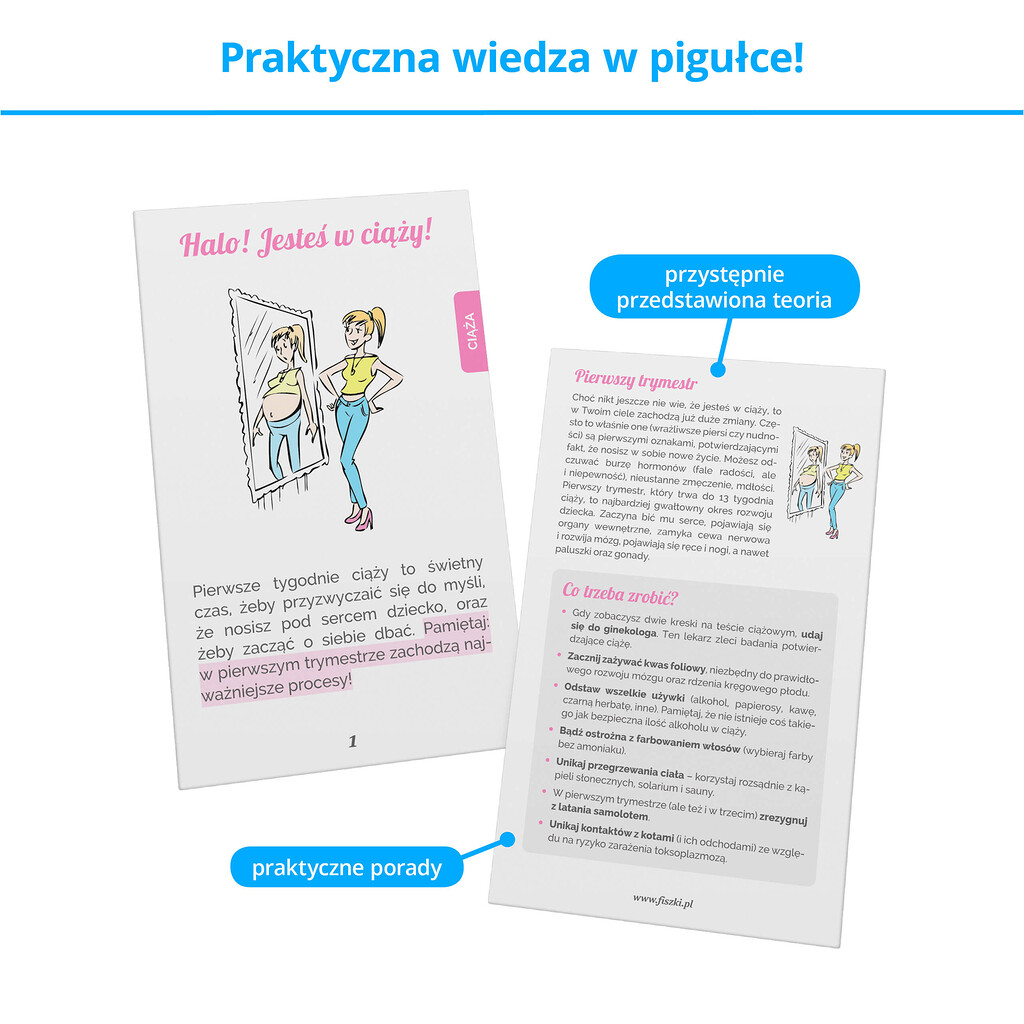 Seria Mądry Rodzic - karty prezentujące praktyczne porady dla przyszłych i obecnych rodziców