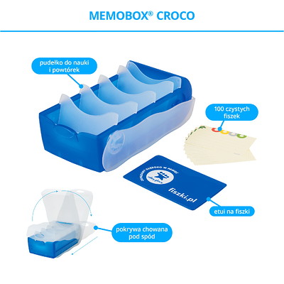 Memobox Croco - pudełko do efektywnej nauki języków obcych z fiszek