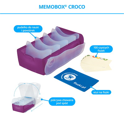 Memobox Croco - pudłeko do efektywnej nauki języków obcych z fiszek