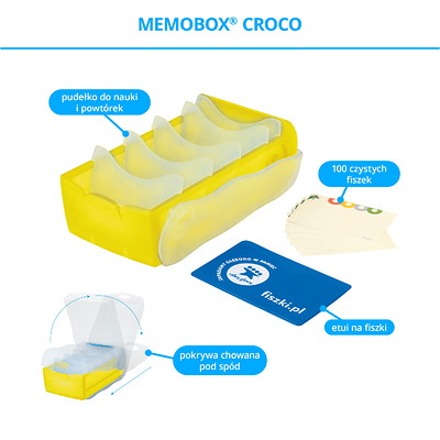 Memobox Croco - pudłeko do efektywnej nauki języków obcych z fiszek