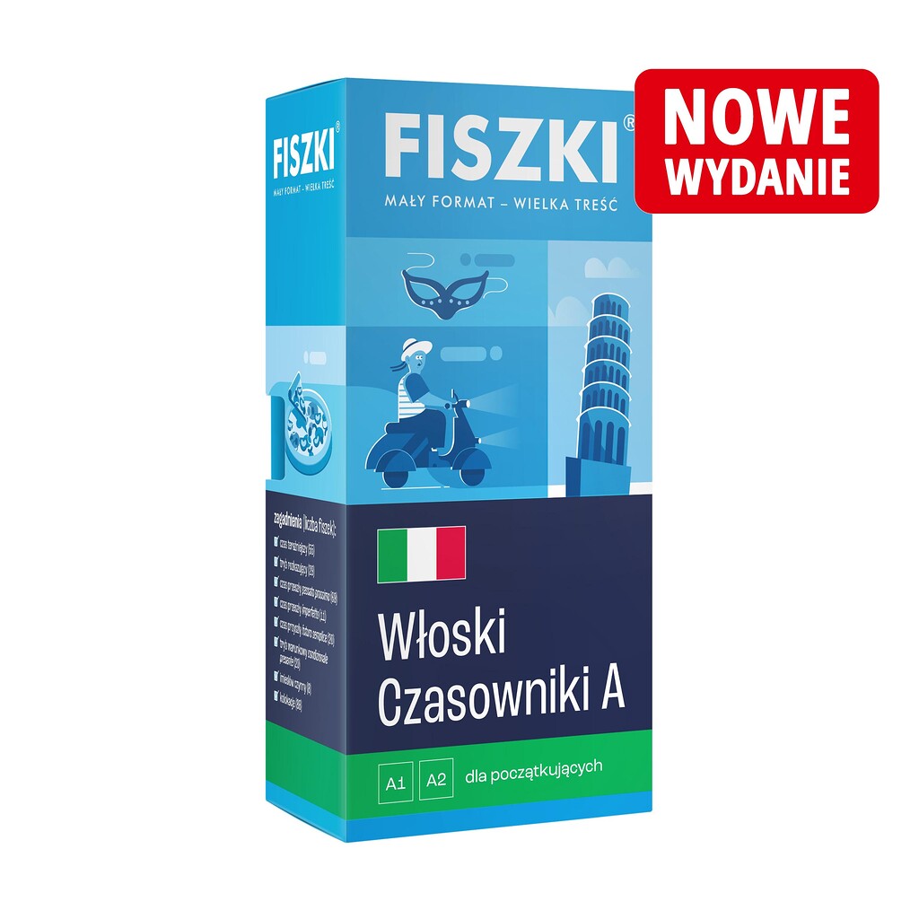 Fiszki - język włoski - Czasowniki dla początkujących - skuteczna i szybka metoda nauki języka włoskiego