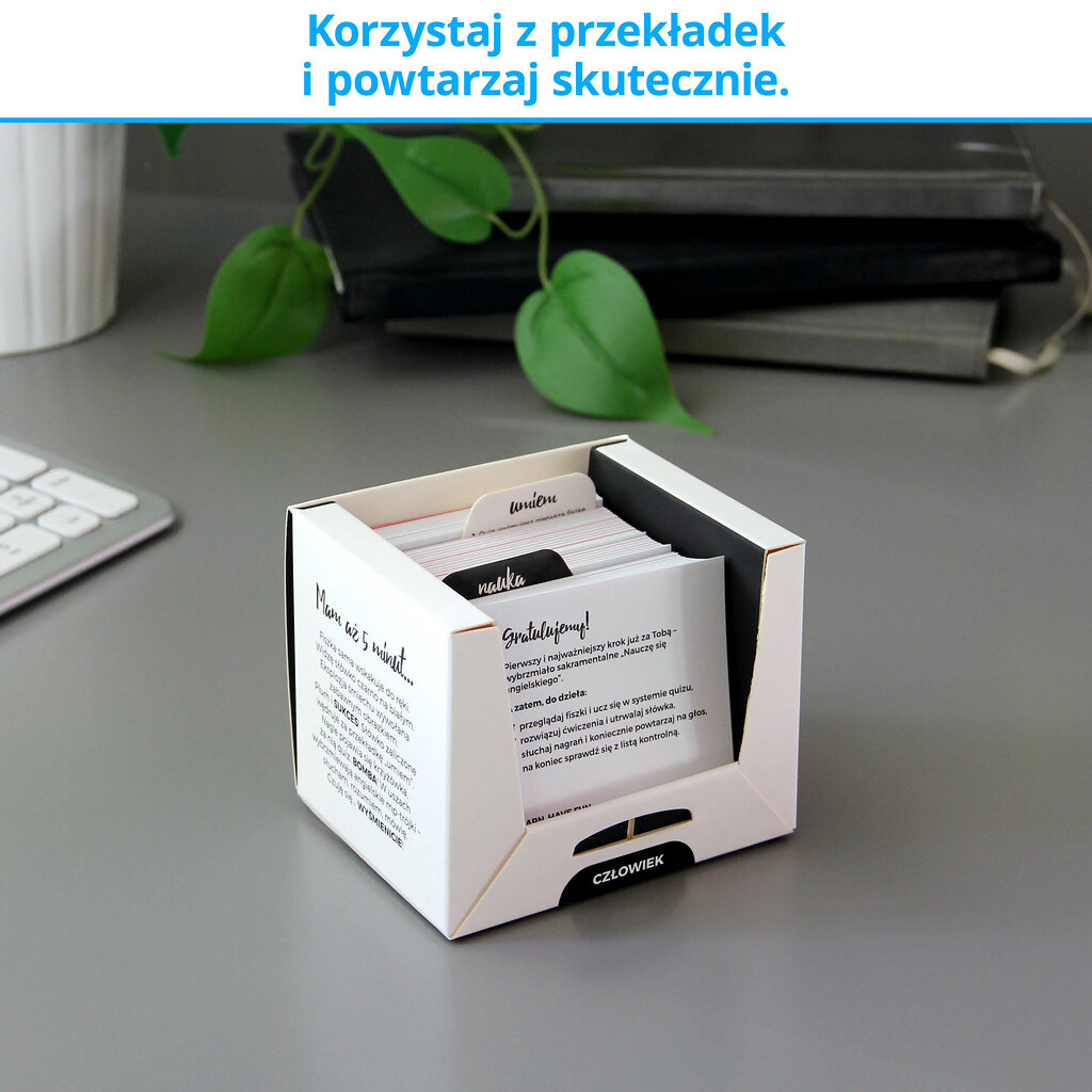 Przekładki umożliwiające skuteczną naukę języka angielskiego z fiszek
