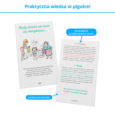 Seria Mądry Rodzic - karty prezentujące praktyczne porady dla przyszłych i obecnych rodziców