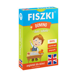 Fiszki obrazkowe dla dzieci - angielski - dom i szkoła + gra domino