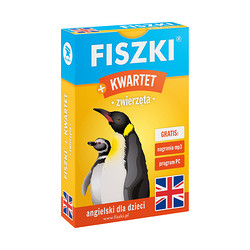 Fiszki obrazkowe dla dzieci - angielski - zwierzęta + gra kwartet