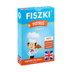 Fiszki obrazkowe dla dzieci - angielski - zawody + gra piotruś