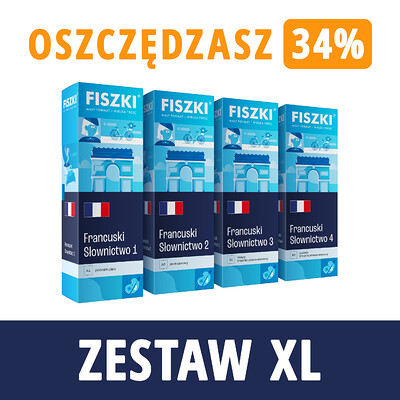 Zestaw fiszek - FRANCUSKI XL - oszczędzasz 167 zł!