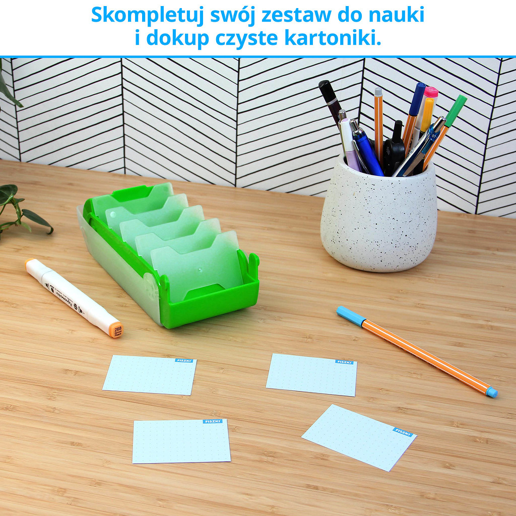 Fiszki in blanco - czyste kartoniki do samodzielnego wykonania