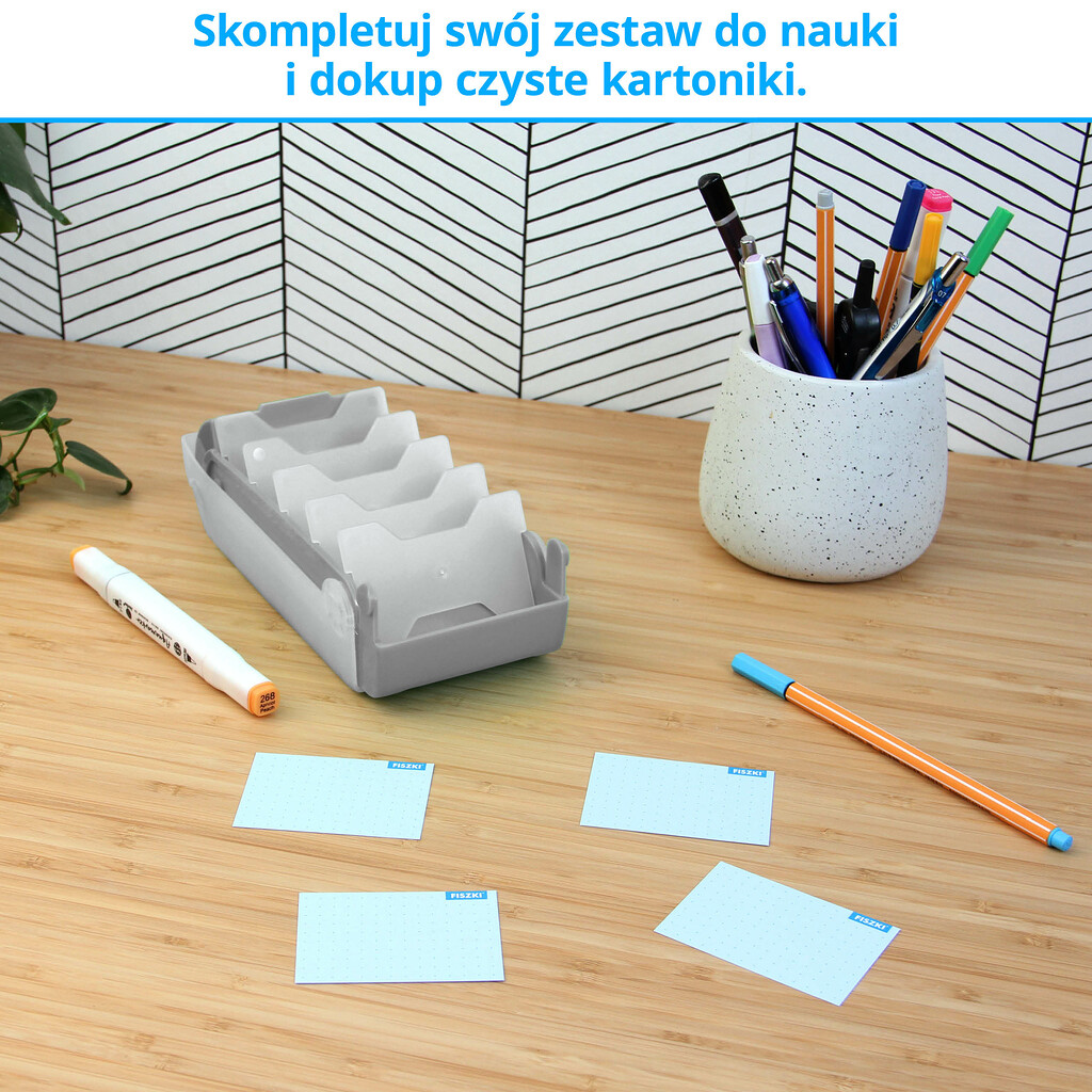 Fiszki in blanco - czyste kartoniki do samodzielnego wykonania