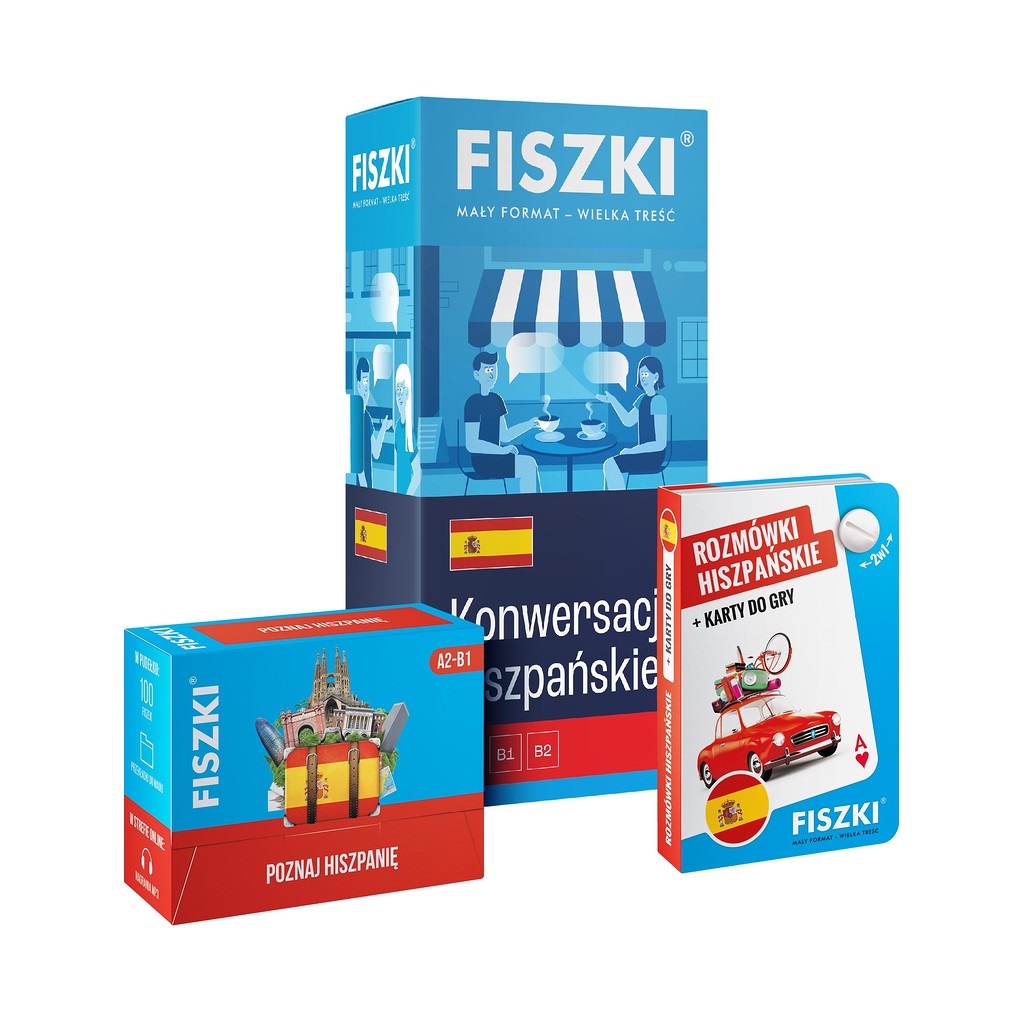 Zestaw fiszek - Hiszpański dla podróżników - skuteczna i szybka metoda nauki języka hiszpańskiego