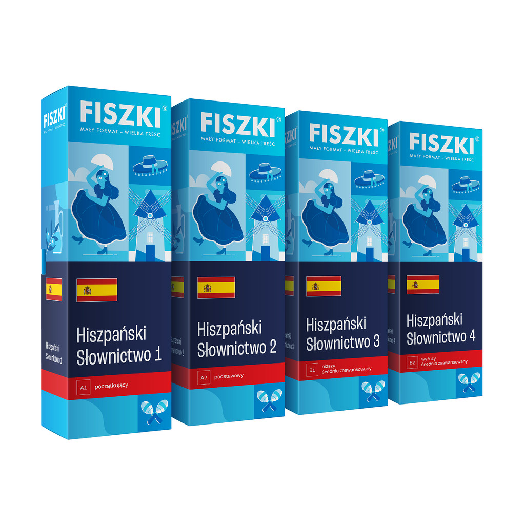 Zestaw fiszek - Hiszpański XL - skuteczna i szybka metoda nauki języka hiszpańskiego