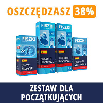 Zestaw fiszek - HISZPAŃSKI DLA POCZĄTKUJĄCYCH - oszczędzasz 147 zł!