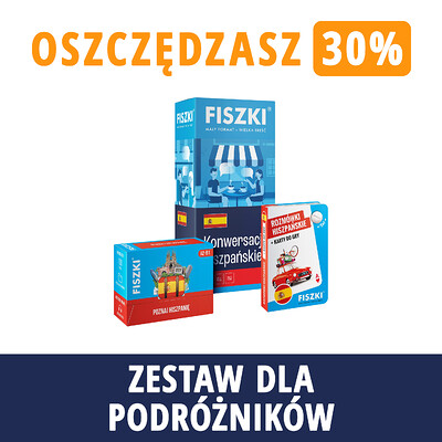Zestaw fiszek - HISZPAŃSKI DLA PODRÓŻNIKÓW - oszczędzasz 38 zł!