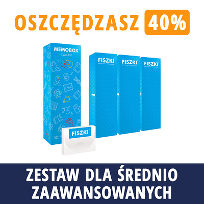Zestaw fiszek - HISZPAŃSKI DLA ŚREDNIO ZAAWANSOWANYCH (wersja EKO) - oszczędzasz 146 zł!