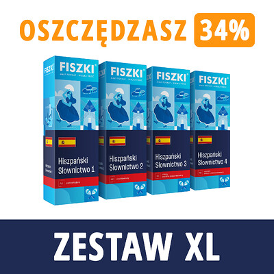 Zestaw fiszek - HISZPAŃSKI XL - oszczędzasz 167 zł!