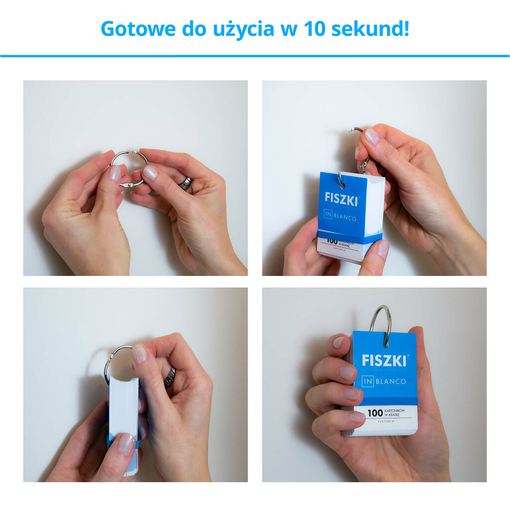 Fiszki in blanco ring - instrukcja przygotowania do użycia