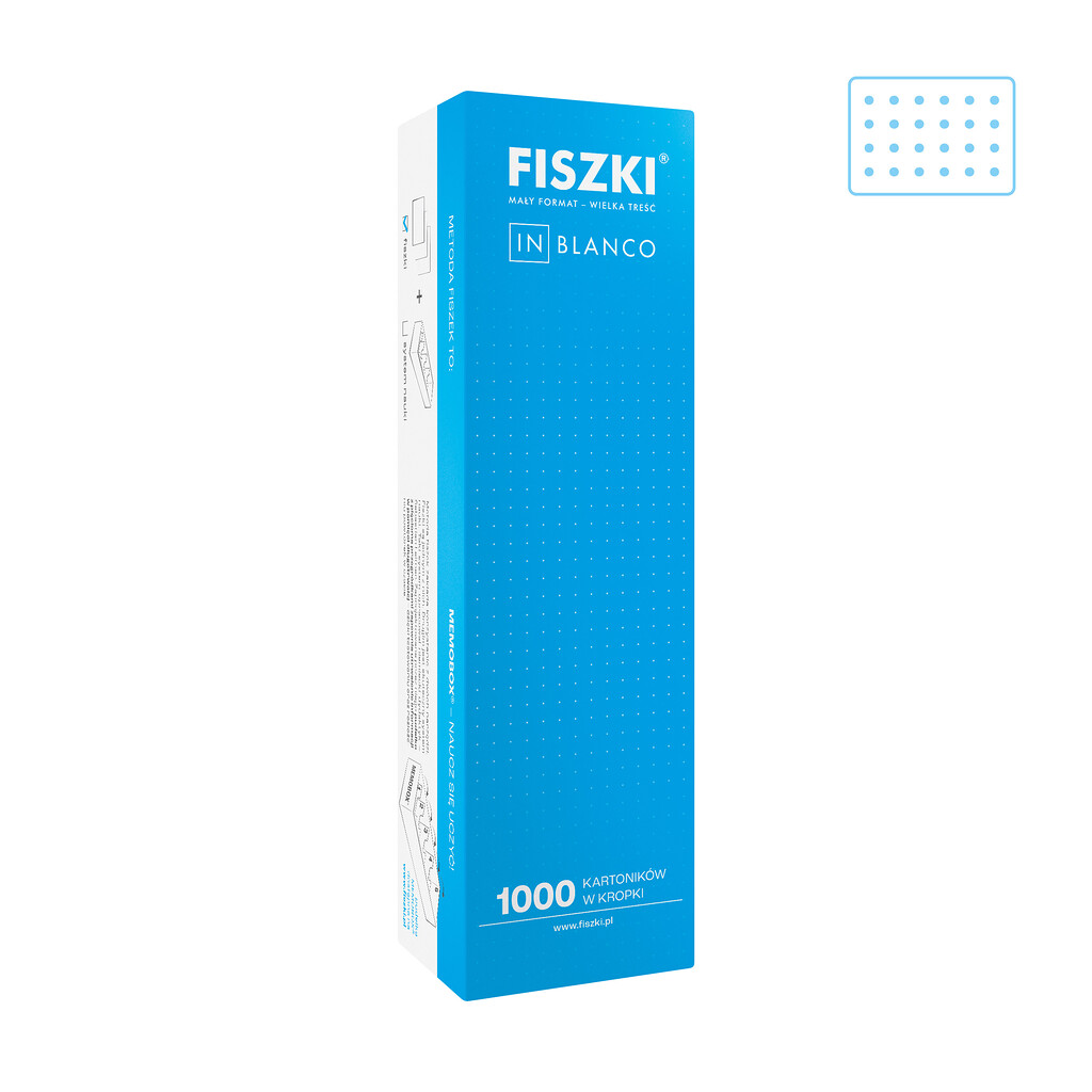 Fiszki in blanco - 1000 sztuk czystych fiszek w standardowym formacie