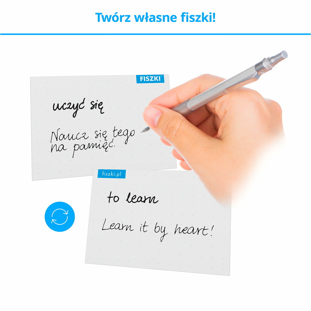 Fiszki in blanco - przykładowa samodzielnie wykonana fiszka