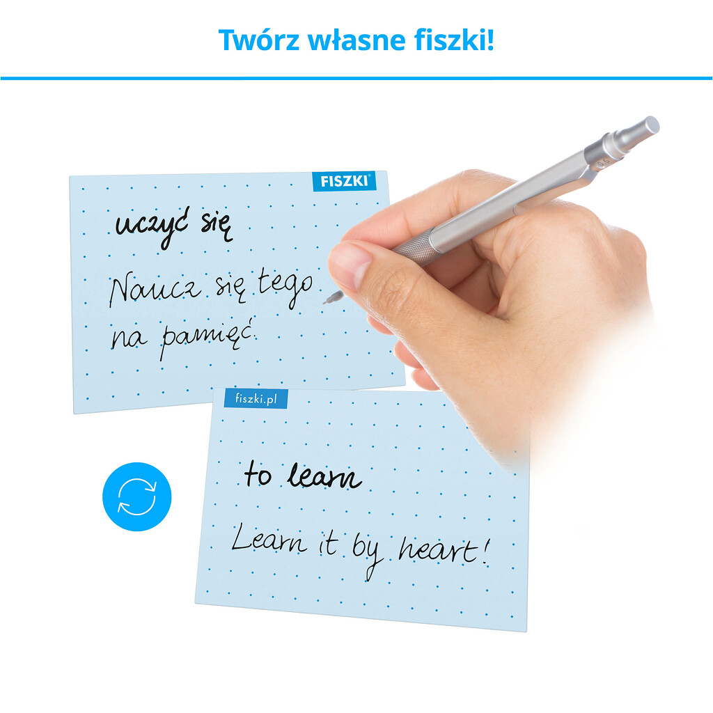 Fiszki in blanco - przykładowa samodzielnie wykonana fiszka