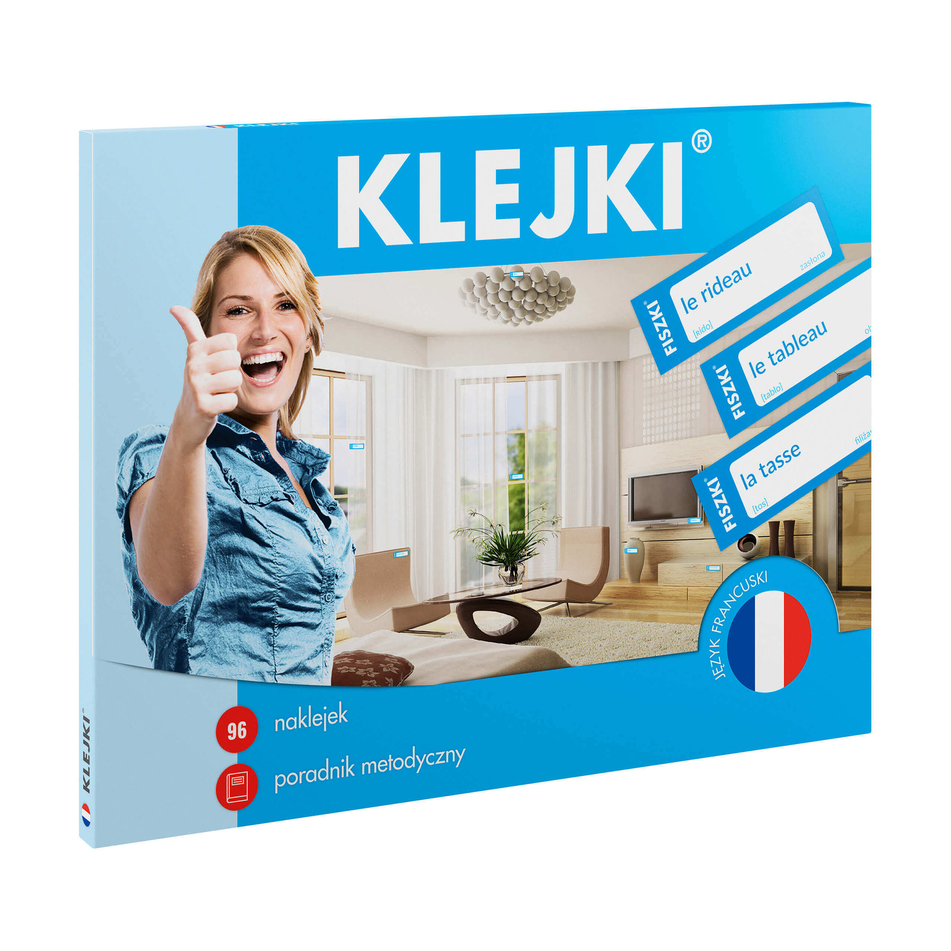 KLEJKI - język francuski - naklejki edukacyjne do nauki języka