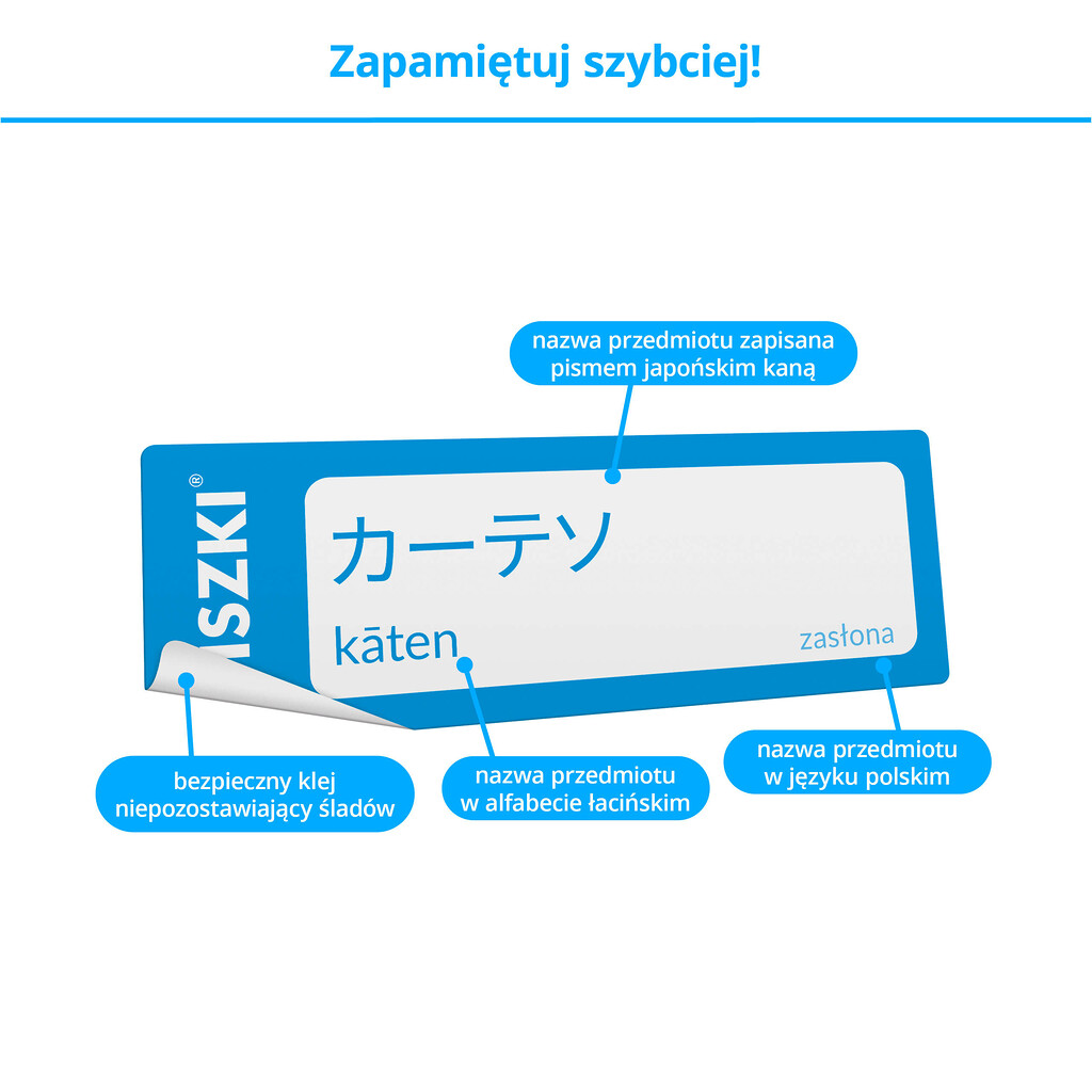 Klejki - naklejki do skutecznej nauki języka japońskiego na poziomie podstawowym