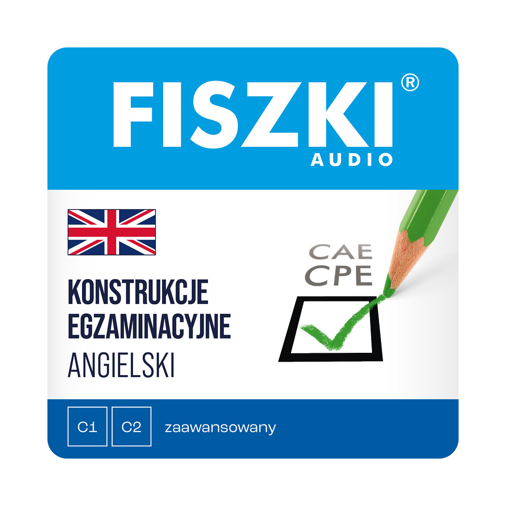 Fiszki audio - język angielski - konstrukcje egzaminacyjne - nagrania mp3 do szybkiej nauki języka angielskiego