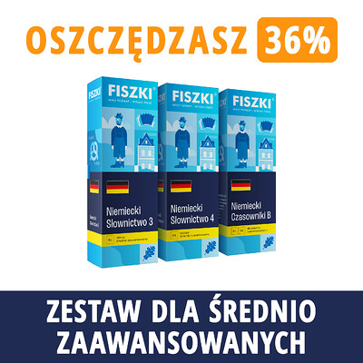 Zestaw fiszek - NIEMIECKI DLA ŚREDNIO ZAAWANSOWANYCH - oszczędzasz 133 zł!