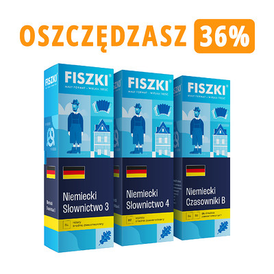 Zestaw fiszek - NIEMIECKI DLA ŚREDNIO ZAAWANSOWANYCH - oszczędzasz 133 zł!