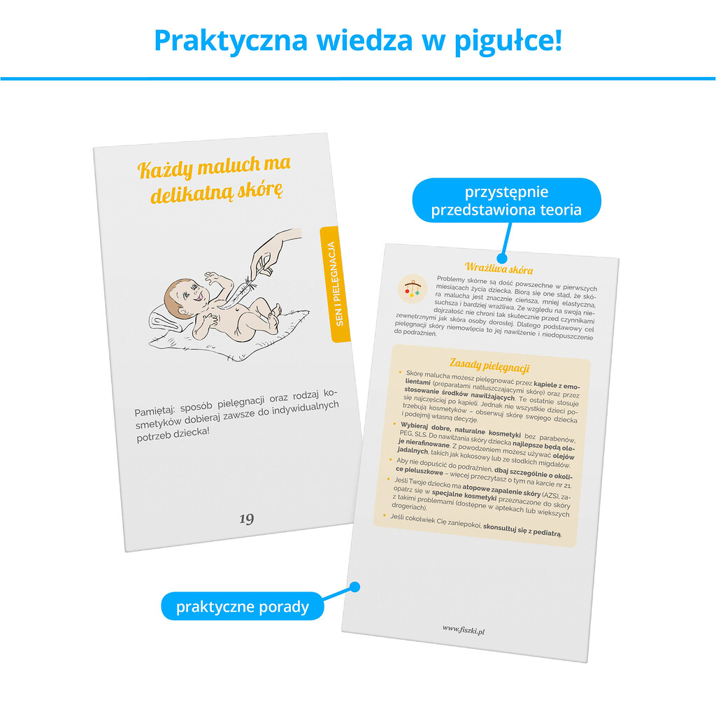 Seria Mądry Rodzic - karty prezentujące praktyczne porady dla przyszłych i obecnych rodziców