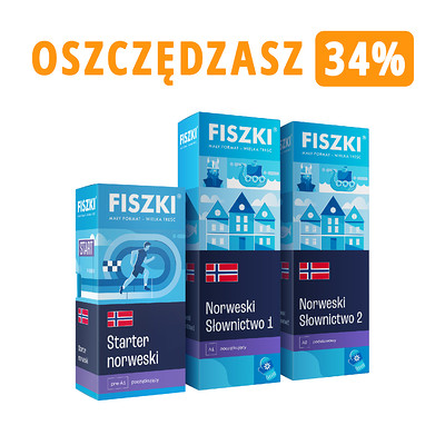 Zestaw fiszek - NORWESKI DLA POCZĄTKUJĄCYCH - oszczędzasz 108 zł!
