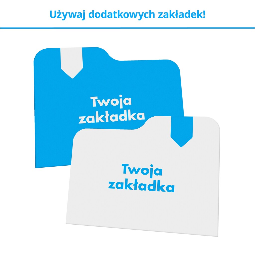 Zakładki umożliwiające zaznaczanie i oddzielanie fiszek