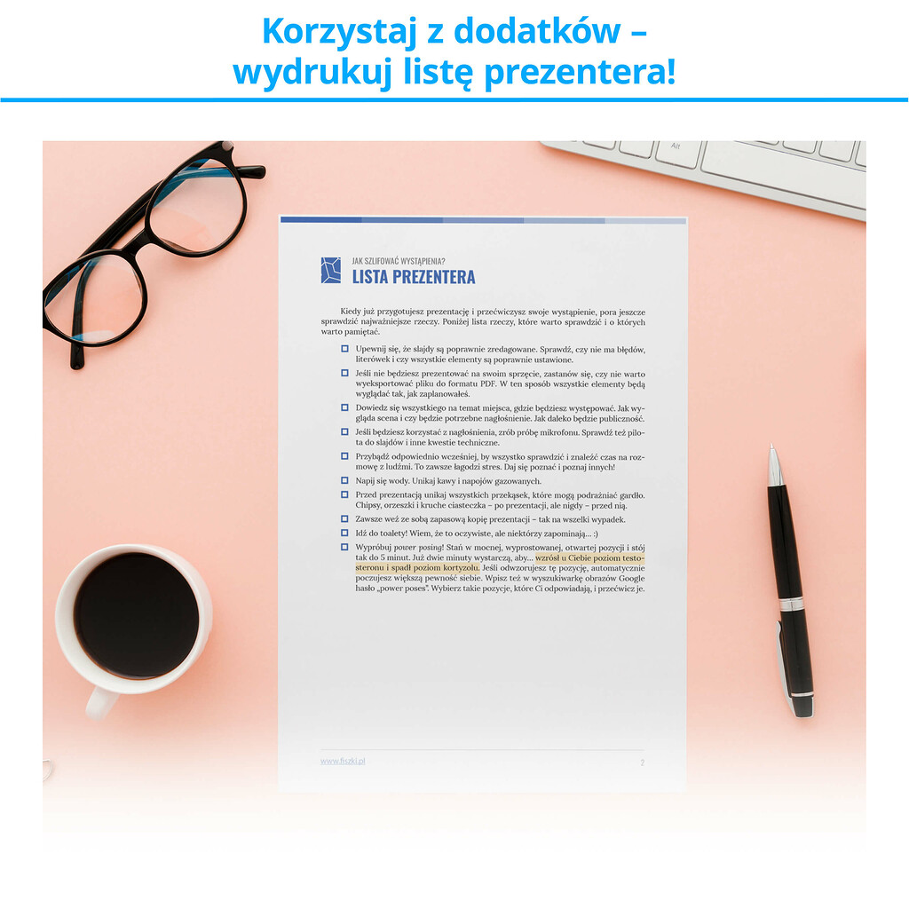 Materiały dodatkowe do fiszek szkoleniowych - lista prezentera
