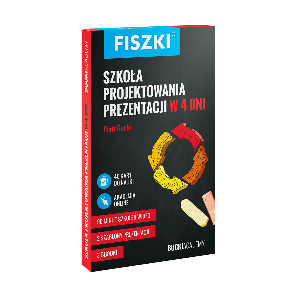 Piotr Bucki - Szkoła projektowania prezentacji w 4 dni - praktyczne fiszki szkoleniowe