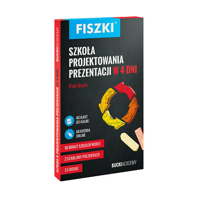 Zestaw fiszek - Piotr Bucki - Szkoła projektowania prezentacji w 4 dni