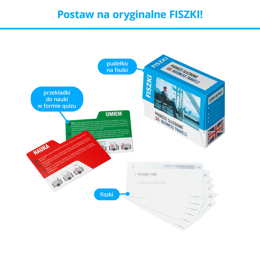 Fiszki - zestaw do szybkiej nauki języka angielskiego na poziomie średnio zaawansowanym