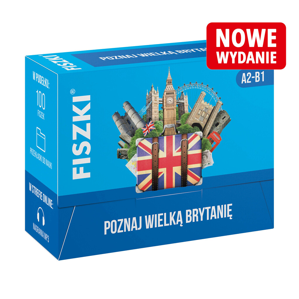 Fiszki - język angielski - poznaj Wielką Brytanię - skuteczna i szybka metoda nauki języka angielskiego