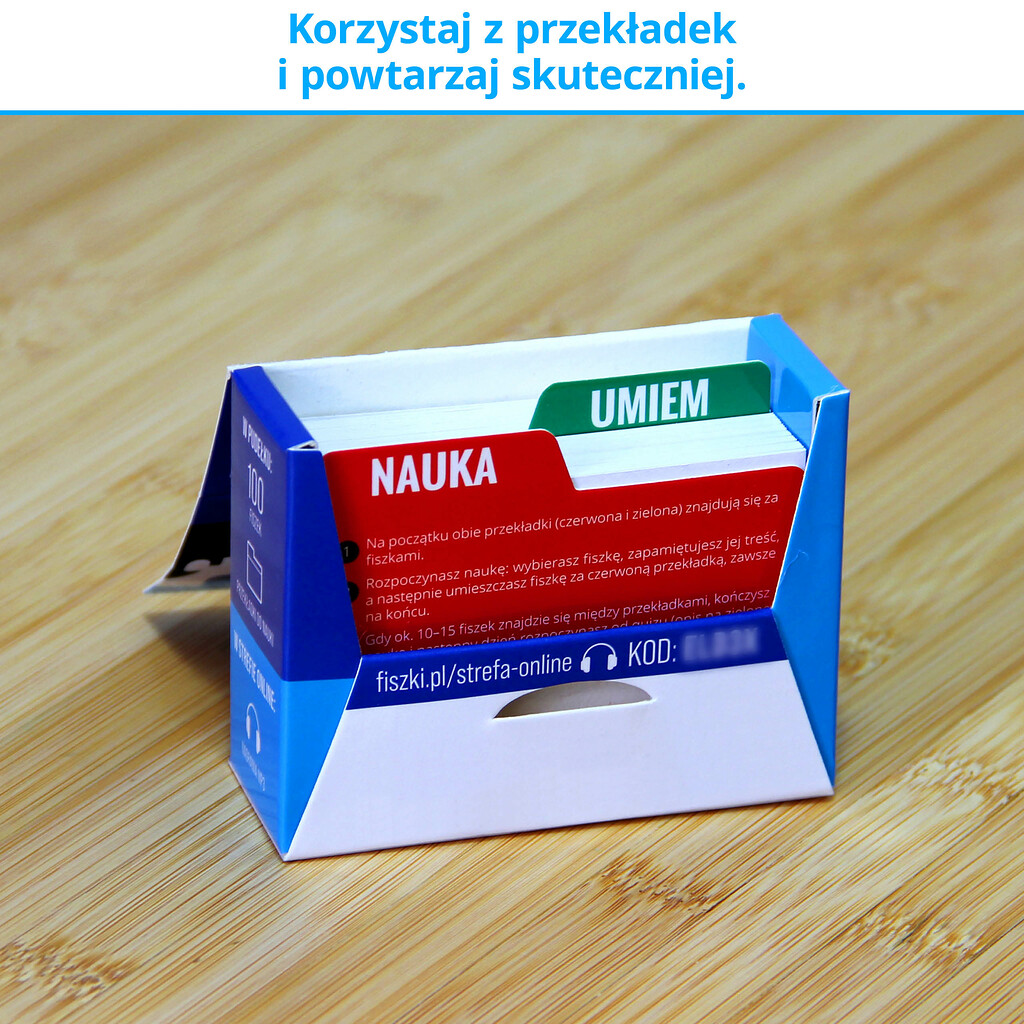 Przekładki umożliwiające skuteczną naukę języka angielskiego z fiszek